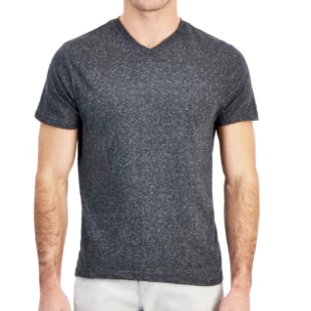 Mossimo athletic fit gray short sleeve v-neck cotton tee size small